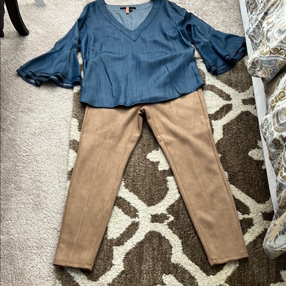 White House Black Market Brown Leggings